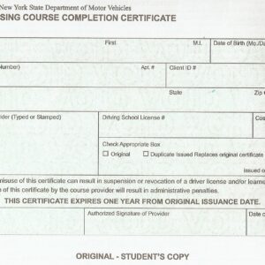 5 Hour Pre Licensing Class White Plains | MV-278 5 Hour Certificate ...